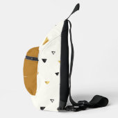 Elegant Monogram Script Abstract Patroon Aangepast Sling Bag (Rechts)