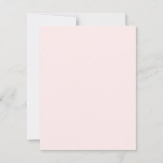 Elegant Monogram Script Blush Pink Notitiekaartje (Achterkant)