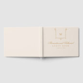 Elegant Monogram Script Bruiloft Gastenboek (Volledig)