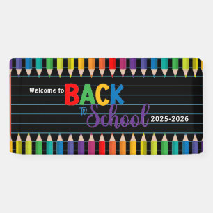 Elegant Monogram Script Kantoor School Spandoek