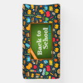 Elegant Monogram Script Kantoor School Spandoek (Verticaal)