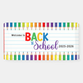 Elegant Monogram Script Kantoor School Spandoek