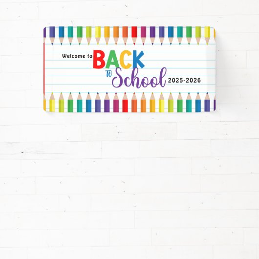 Elegant Monogram Script Kantoor School Spandoek (Insitu)