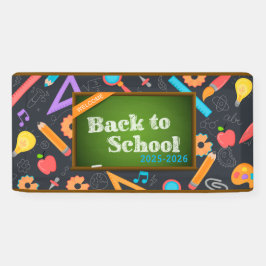 Elegant Monogram Script Kantoor School Spandoek