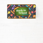 Elegant Monogram Script Kantoor School Spandoek (Insitu)