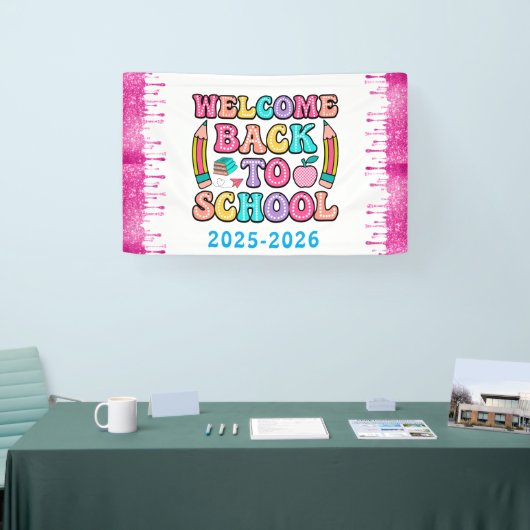 Elegant Monogram Script Kantoor School Spandoek (Beurs)