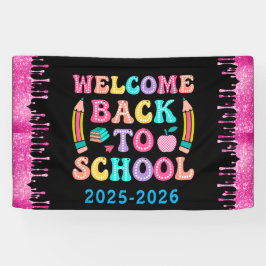 Elegant Monogram Script Kantoor School Spandoek