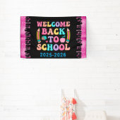 Elegant Monogram Script Kantoor School Spandoek (Insitu)