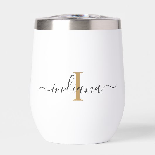 Elegant Monogram Script minimalistisch gepersonali (Voorkant)