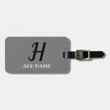 Elegant monogram script modern grijs zwart Naam to