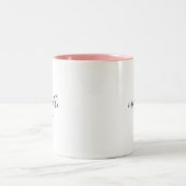 Elegant Monogram Script Naam Swash Twee-Tonig Tweekleurige Koffiemok (Center)