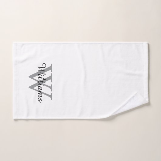Elegant Monogram Script Name Bad Handdoek (Handdoek)