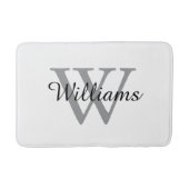 Elegant Monogram Script Name Badmat (Voorkant)