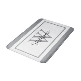 Elegant Monogram Script Name Badmat