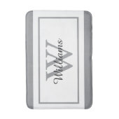 Elegant Monogram Script Name Badmat (Voorkant Verticaal)