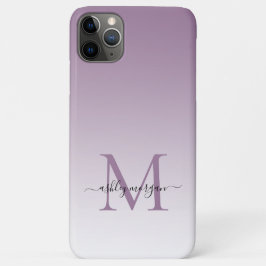 Elegant Monogram Script Name Dusty Lavender Case-Mate iPhone Case