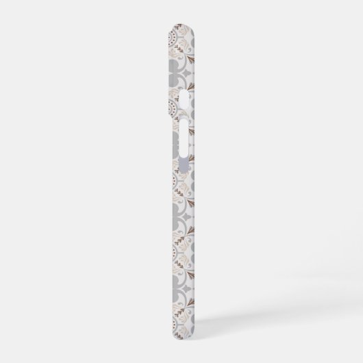 Elegant Monogram Script Name Spanish Tile iPhone 16 Hoesje (Linkerkant)