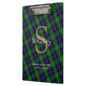 Elegant Monogram Script Name Sutherland Tartan Klembord (Links)