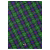 Elegant Monogram Script Name Sutherland Tartan Klembord (Achterkant)