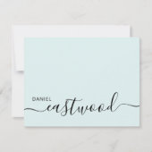 Elegant Monogram Script Notitiekaartje (Voorkant)