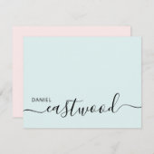 Elegant Monogram Script  Notitiekaartje (Voorkant / Achterkant)