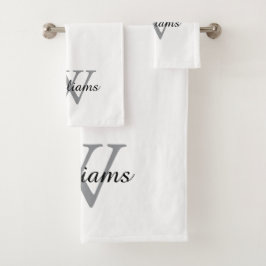 Elegant Monogram-scriptnaam Bad Handdoek