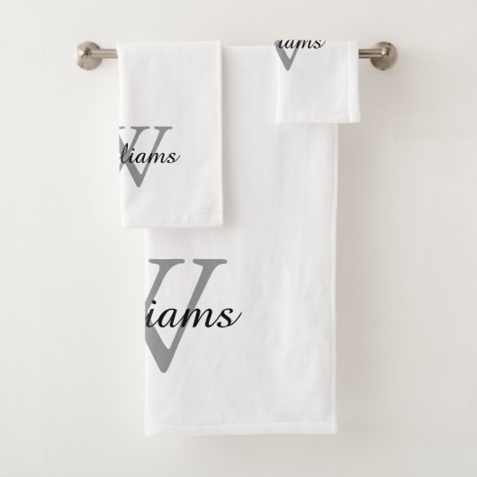 Elegant Monogram-scriptnaam Bad Handdoek (Insitu)