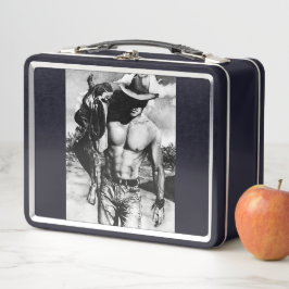 Elegant Monogram Shirtless Rugged Cowboy Black