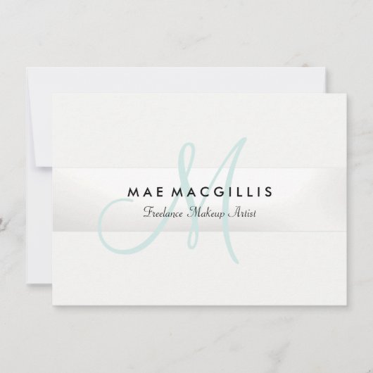 Elegant Monogram Silver Stripe Cadeaubon Feestdagenkaart (Voorkant)