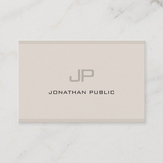 Elegant Monogram Simpel Eenvoudig Professioneel Mo Visitekaartje (Voorkant)