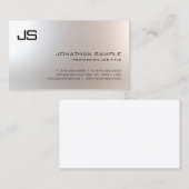 Elegant Monogram Simple Professional Glamour Plain Visitekaartje (Voorkant / Achterkant)