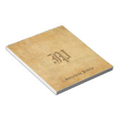 Elegant Monogram Sjabloon Handgeschreven Notitieblok (Schuin)