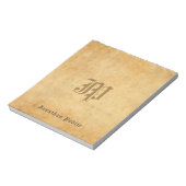 Elegant Monogram Sjabloon Handgeschreven Notitieblok (Linkerzijde)