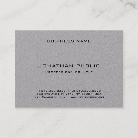 Elegant Monogram Sjabloon Modern Minimalist Visitekaartje (Achterkant)