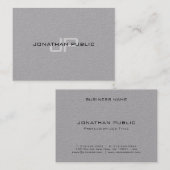 Elegant Monogram Sjabloon Modern Minimalist Visitekaartje (Voorkant / Achterkant)