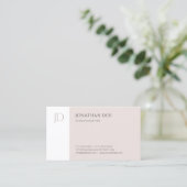 Elegant monogram Sjabloon Moderne Eenvoudige afbee Visitekaartje (Staand voorkant)