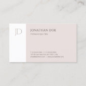 Elegant monogram Sjabloon Moderne Eenvoudige afbee Visitekaartje (Voorkant)