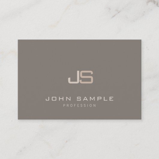 Elegant monogram Sjabloon Professioneel Modern Visitekaartje (Voorkant)