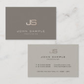 Elegant monogram Sjabloon Professioneel Modern Visitekaartje (Voorkant / Achterkant)