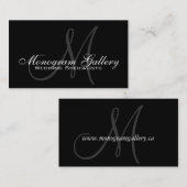 Elegant Monogram Sjabloon voor visitekaartjes (Voorkant / Achterkant)