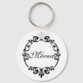 Elegant Monogram Sleutelhanger (Voorkant)