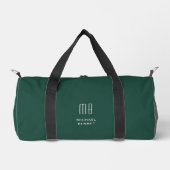Elegant Monogram Smaragd Groen Plunjezak (Voorkant)