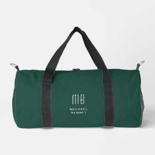 Elegant Monogram Smaragd Groen Plunjezak