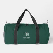 Elegant Monogram Smaragdgroen Plunjezak (Achterkant)