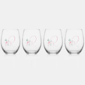 Elegant Monogram Stemless wijnglazen Wijnglas Zonder Voet (Voorkant)
