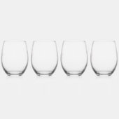 Elegant Monogram Stemless wijnglazen Wijnglas Zonder Voet (Links)