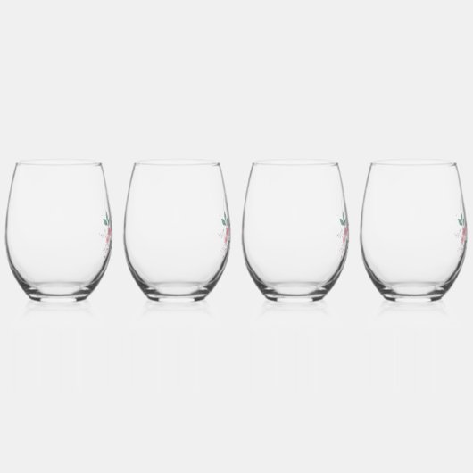 Elegant Monogram Stemless wijnglazen Wijnglas Zonder Voet (Rechts)