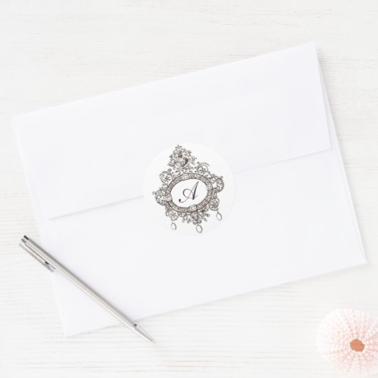 Elegant Monogram Sticker (Envelop)