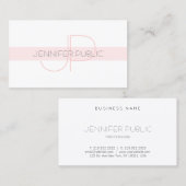 Elegant monogram stijlvol design met modern design visitekaartje (Voorkant / Achterkant)