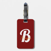 Elegant Monogram Stijlvol Reisaccessoire - Bagagelabel (Achterkant verticaal)
